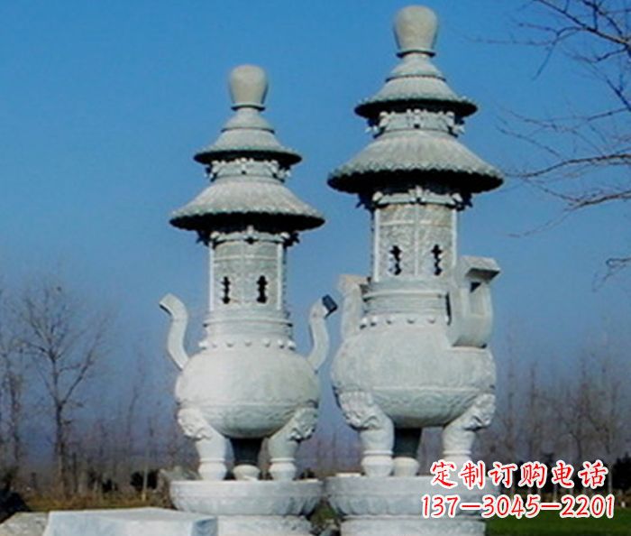 南阳公园景观仿古石雕香炉