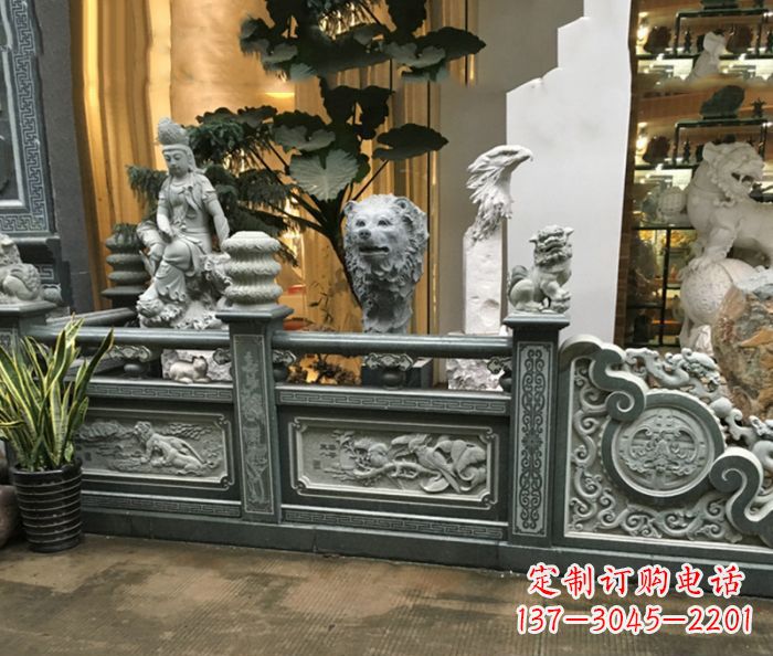 南阳公园景观仿古石栏板 (3)