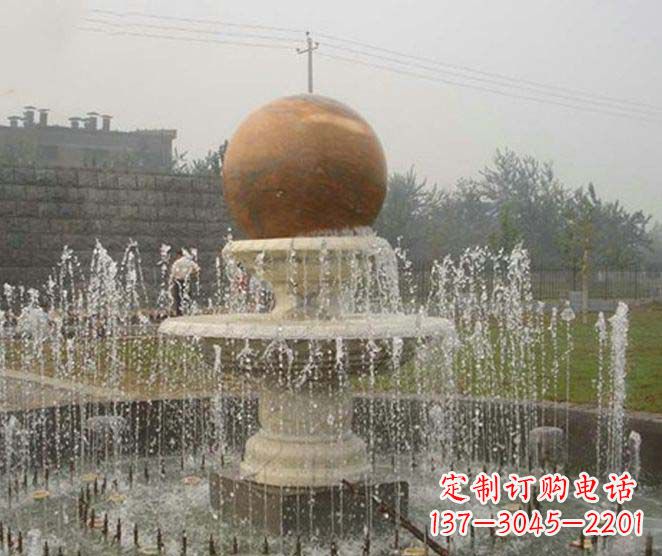 南阳艺术品级风水球喷泉石雕