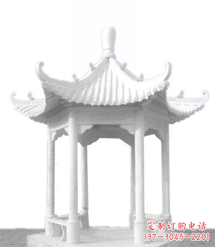 南阳汉白玉石凉亭雕塑