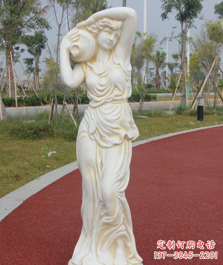 南阳公园景观汉白玉仕女石雕