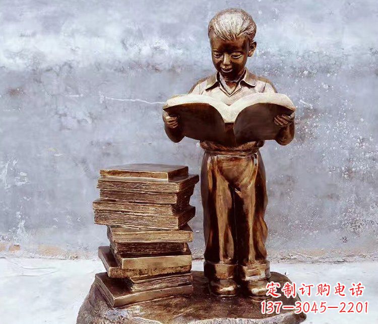 南阳玻璃钢仿铜小孩雕塑