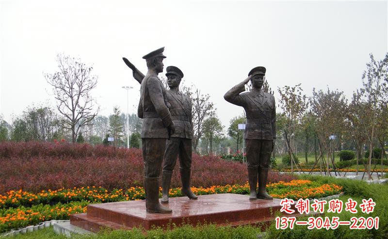 南阳金属警察雕塑——荣耀守护社会治安!