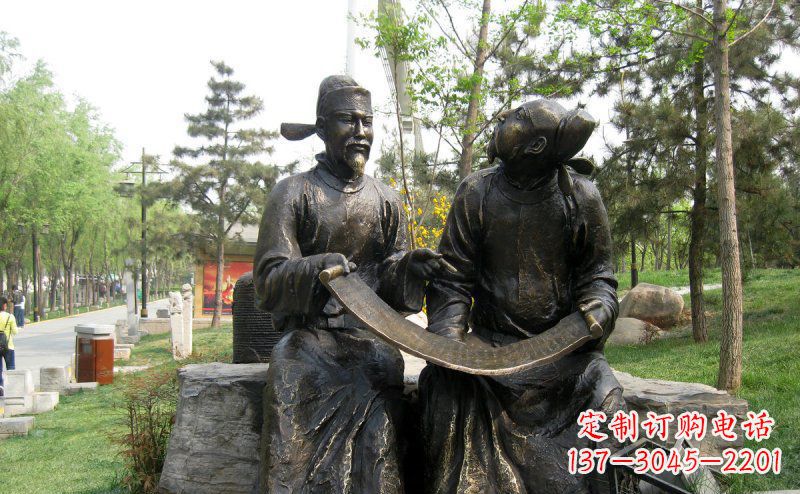 南阳传承经典,定制古典唐代人物小品铜雕