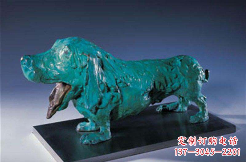 南阳柯基狗铜雕艺术品