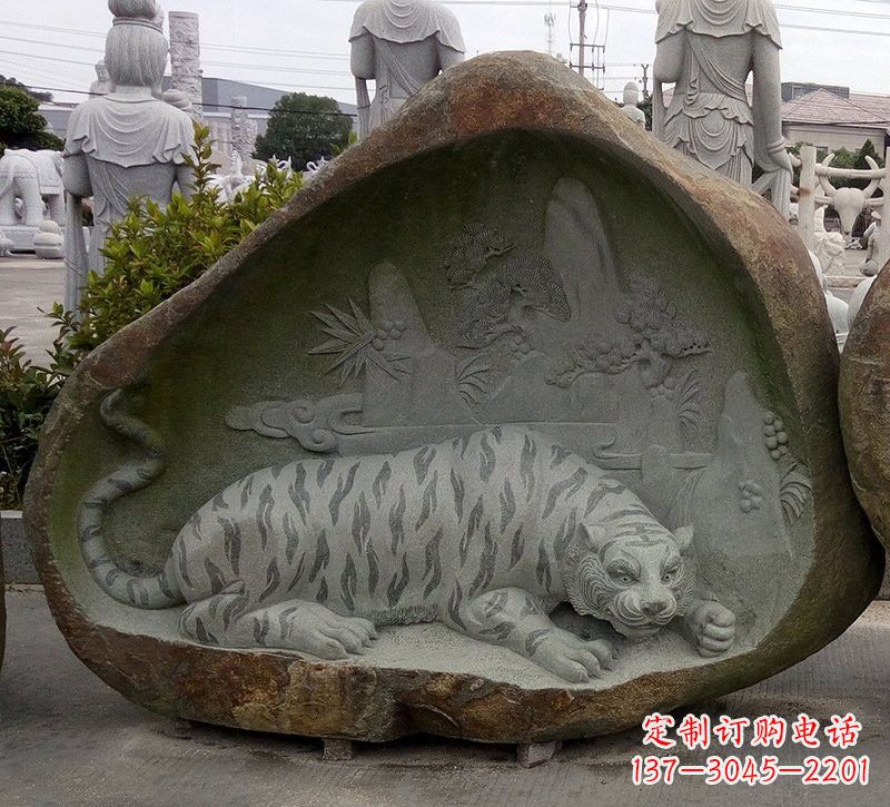 南阳公园老虎石雕