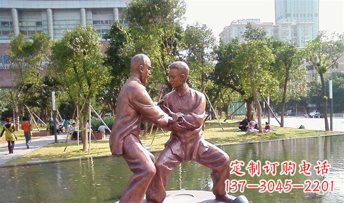 南阳太极拳铜雕精美工艺品