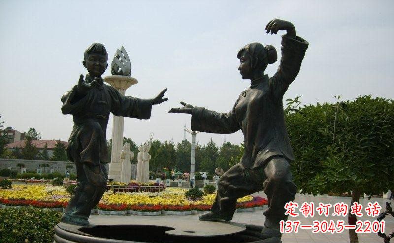 南阳艺术精灵传统太极拳铜雕