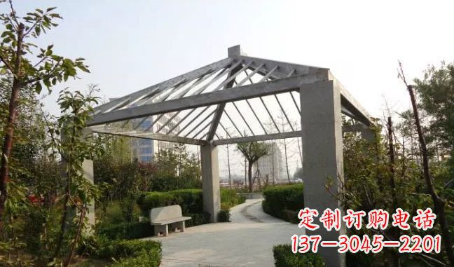 南阳精美不锈钢凉亭雕塑
