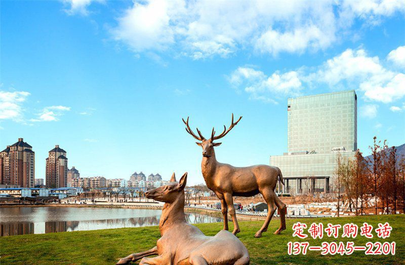南阳优质精美羚羊铜雕塑