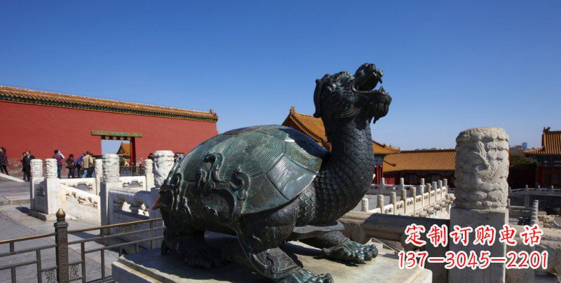 南阳公园龙龟景观铜雕