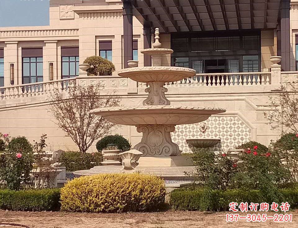 南阳中领雕塑定制精美喷泉鱼石雕