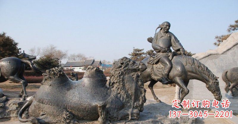 南阳精致古典 骑马雕塑