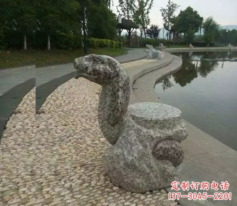 南阳中领雕塑-十二生肖蛇石雕
