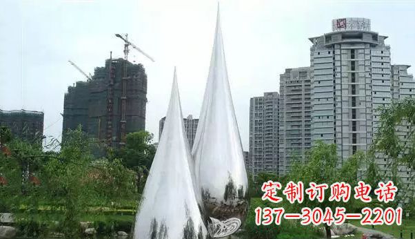 南阳不锈钢水滴雕塑