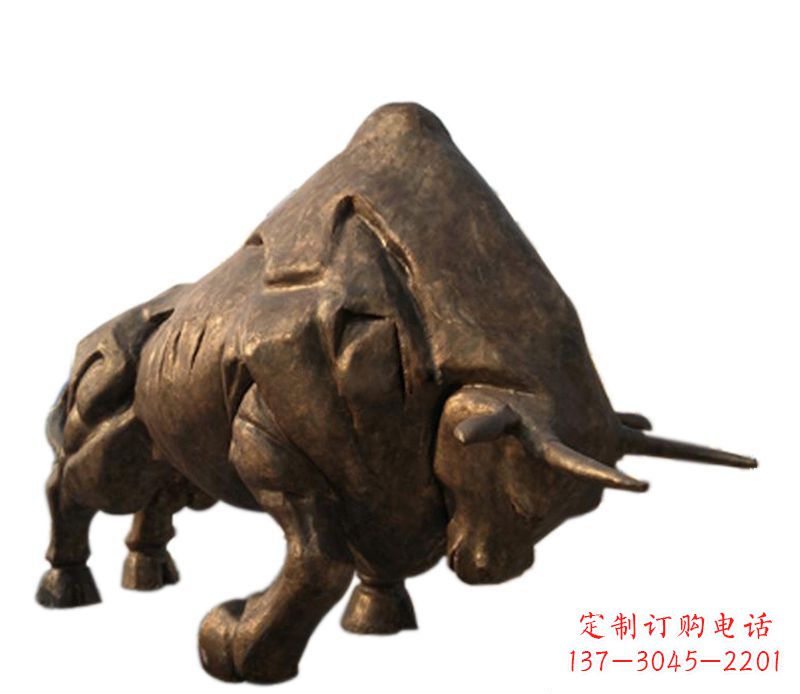 南阳铜雕独特的历史图案——拓荒牛雕塑
