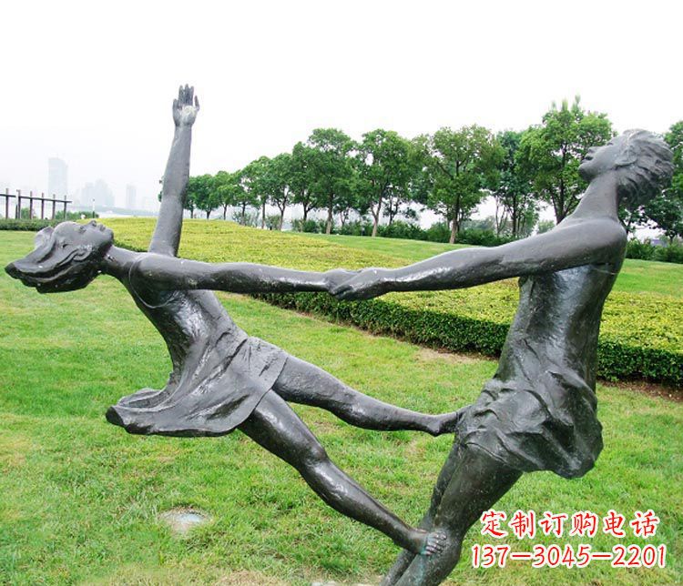 南阳中领雕塑定制风姿绰约的女孩铜雕