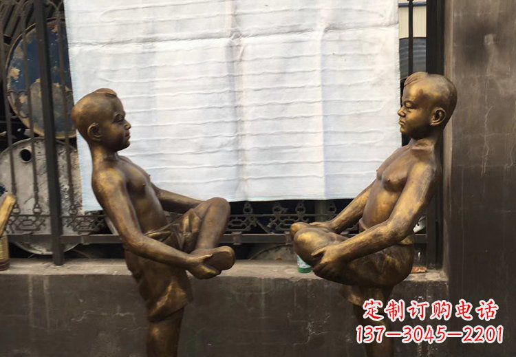 南阳公园铜雕童年精美儿童雕塑