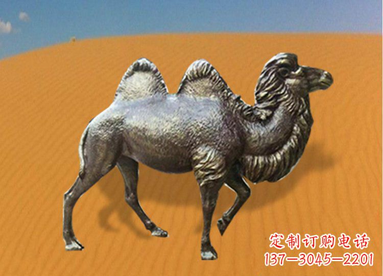 南阳公园装饰精美铜骆驼雕塑