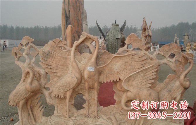 南阳精美仙鹤雕塑
