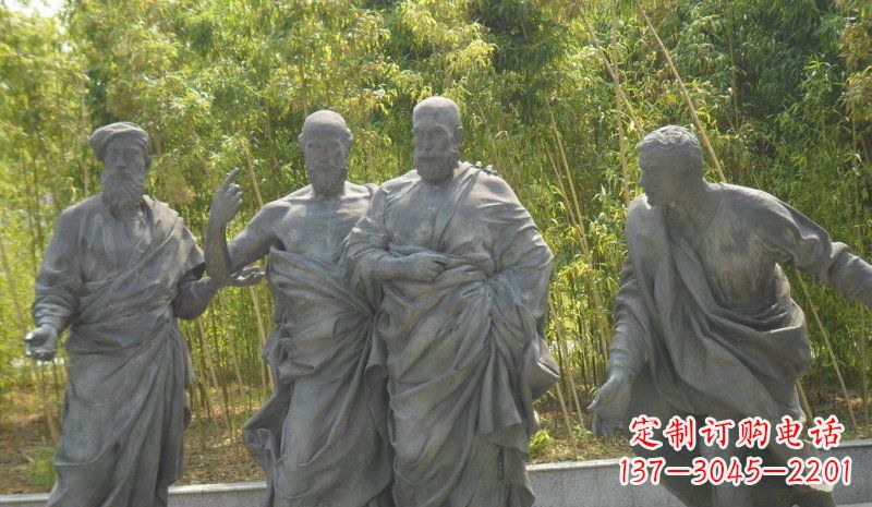 南阳传承经典,深情呈现——铜雕西方名人人物雕塑