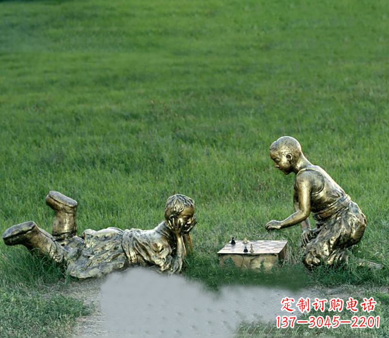 南阳优雅精致的儿童铜雕