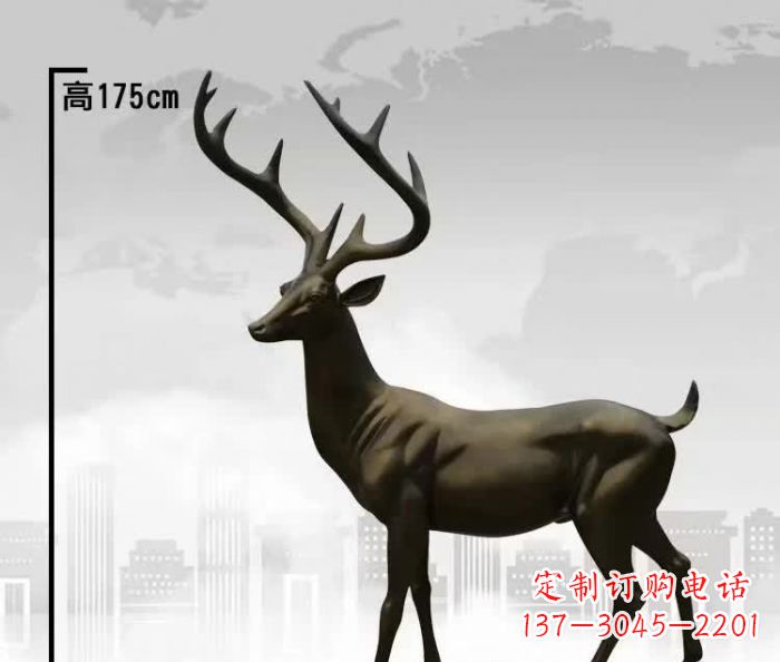 南阳公园小鹿铜雕