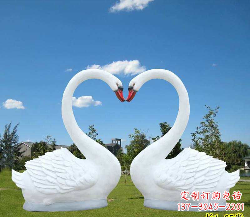 南阳玻璃钢仿真天鹅雕塑