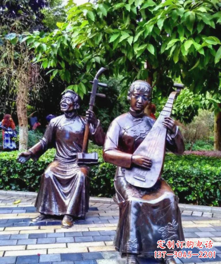 南阳以音乐为灵感原点的二胡铜雕