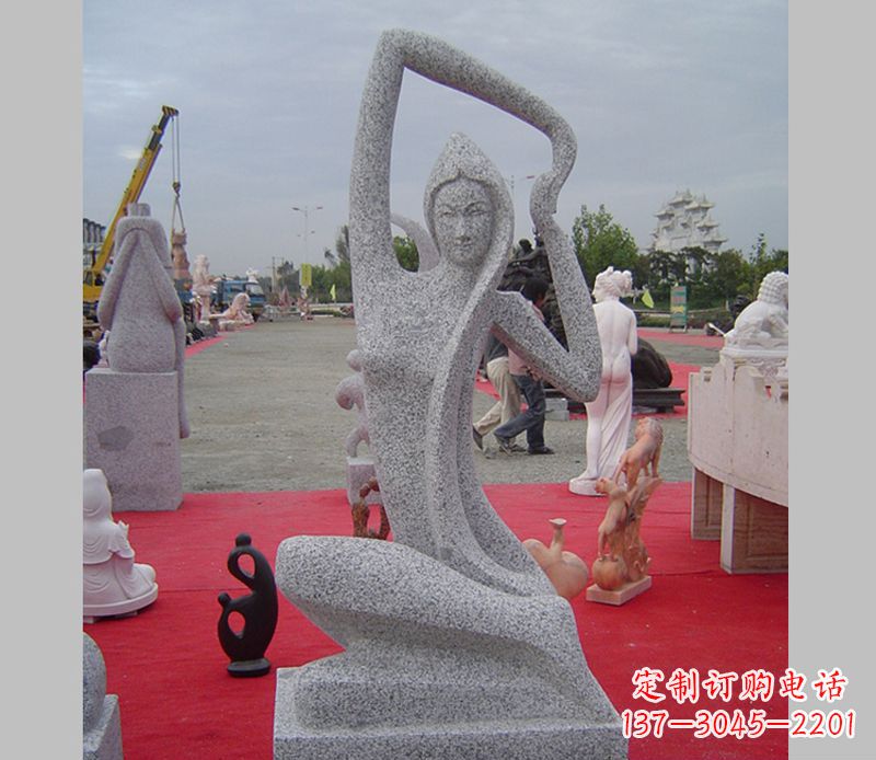 南阳中领雕塑定制精美瑜伽美女雕塑