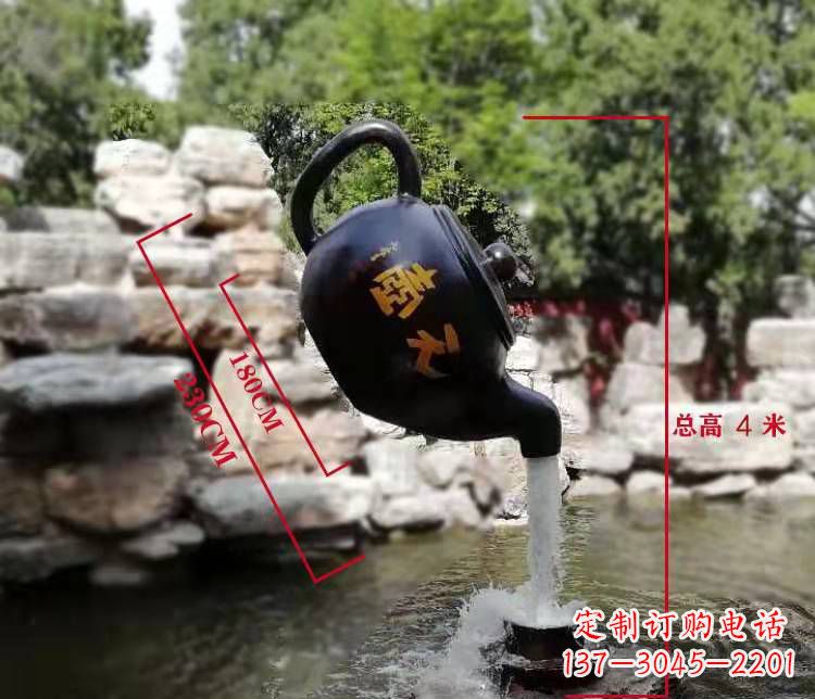 南阳玻璃钢仿真茶壶雕塑