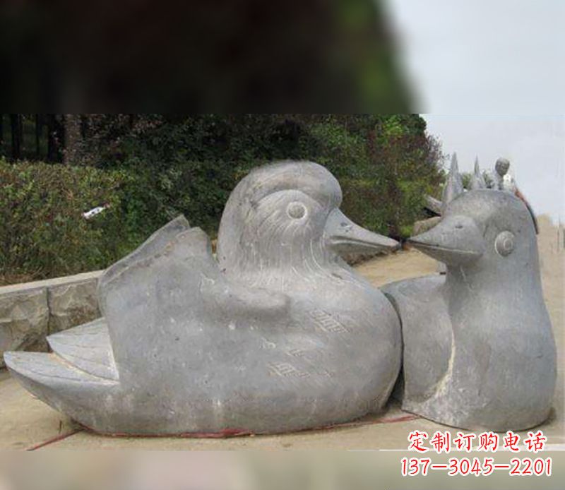 南阳中领雕塑传统鸳鸯石雕