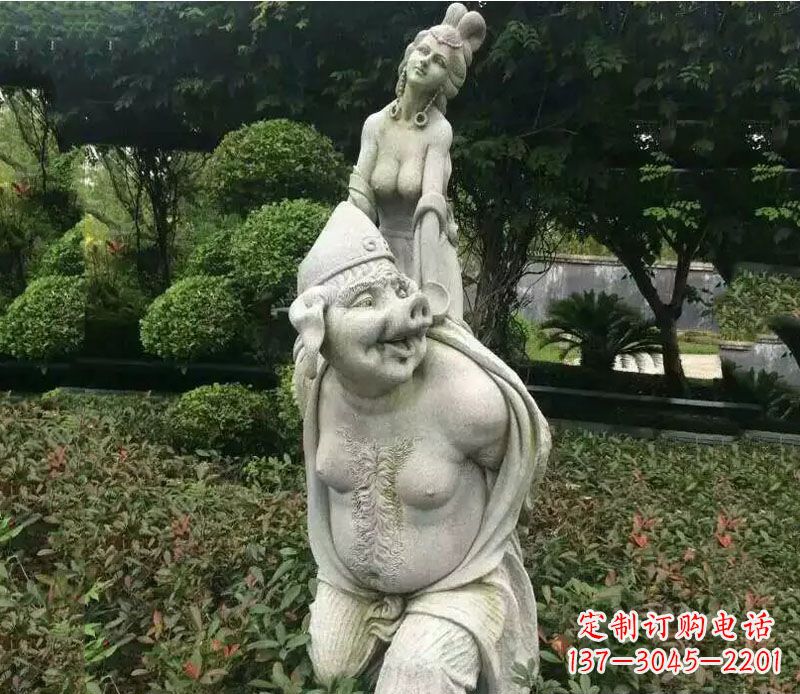 南阳纪念猪八戒,收藏高端石雕猪八戒塑像