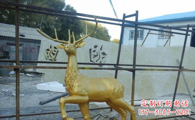 南阳室内外羚羊铜雕艺术品