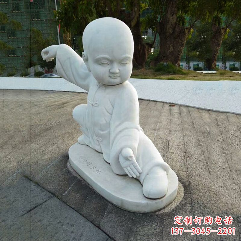 南阳瑞士艺术家精美制作的和尚汉白玉石雕塑