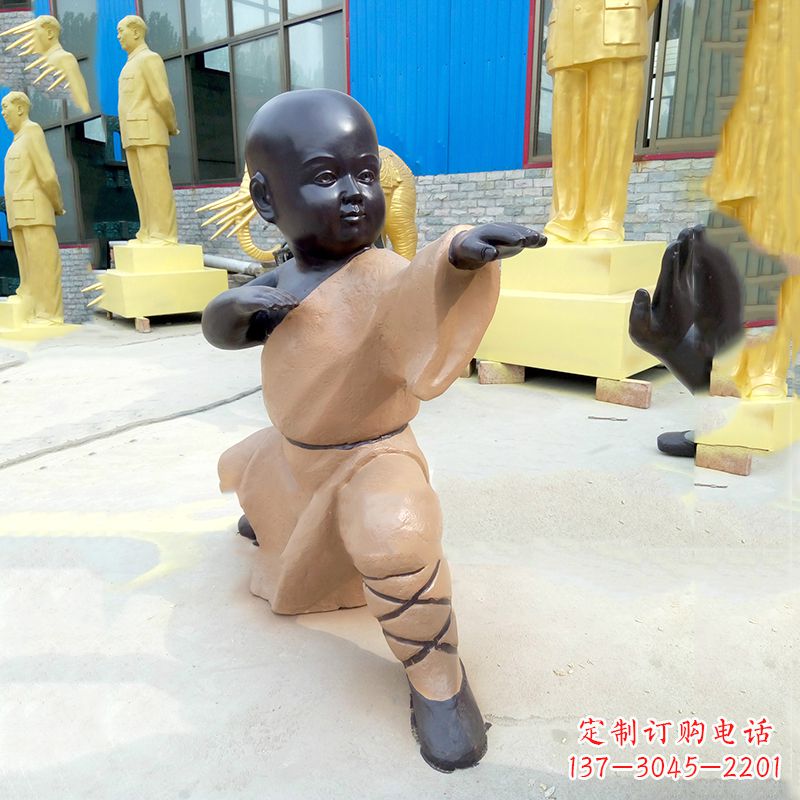 南阳传承传统文化的绝佳礼品——“功夫小和尚”雕塑