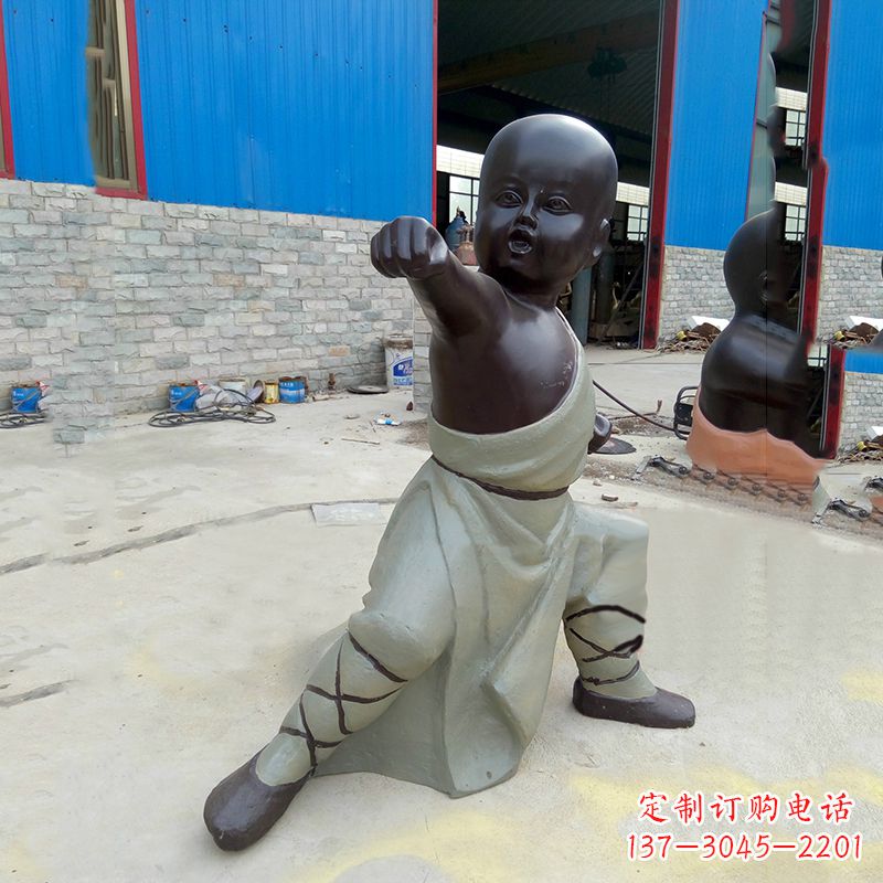 南阳精致和尚铜雕塑