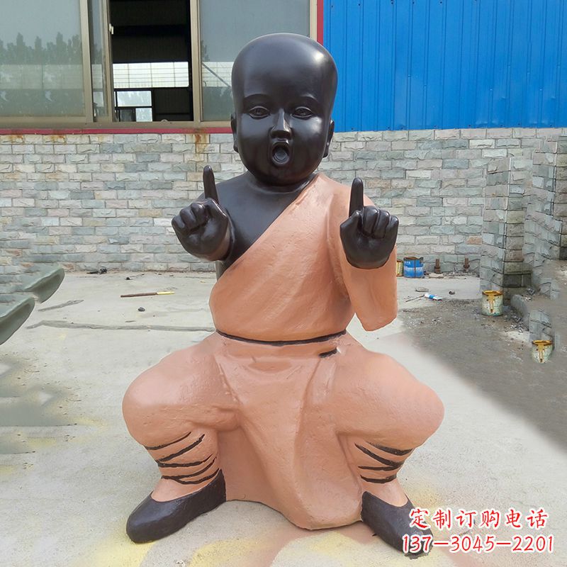 南阳铜雕功夫小和尚