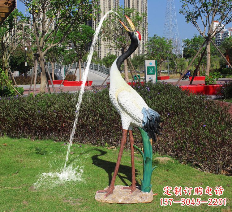 南阳精美雕塑仿真仙鹤动物雕塑