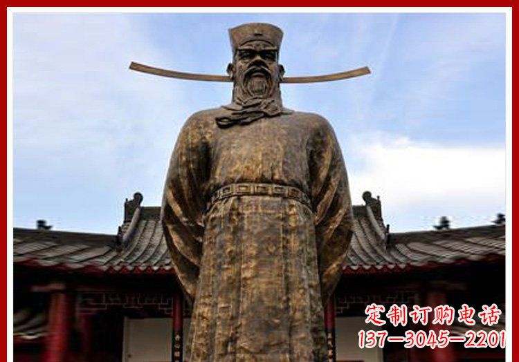 南阳古代历史人物包拯官员铜雕