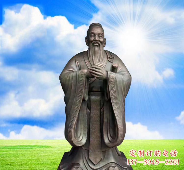 南阳孔子铜雕,传承传统文化的艺术鉴赏