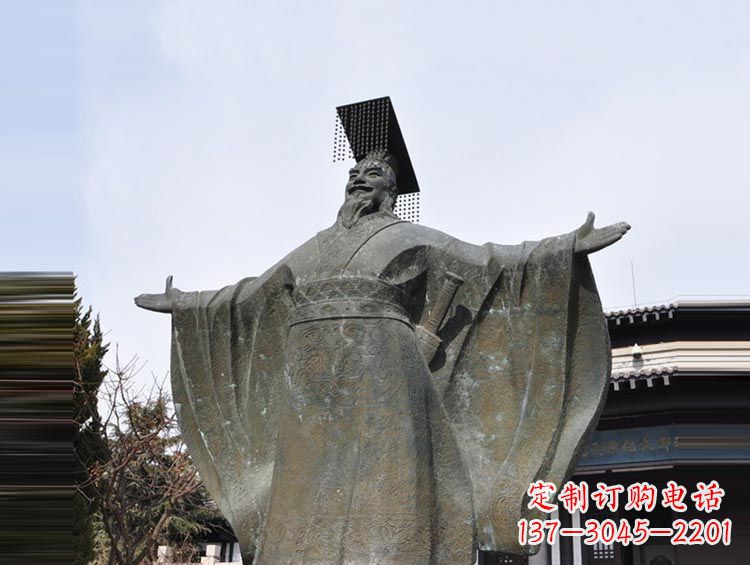 南阳古代名人秦始皇铜雕