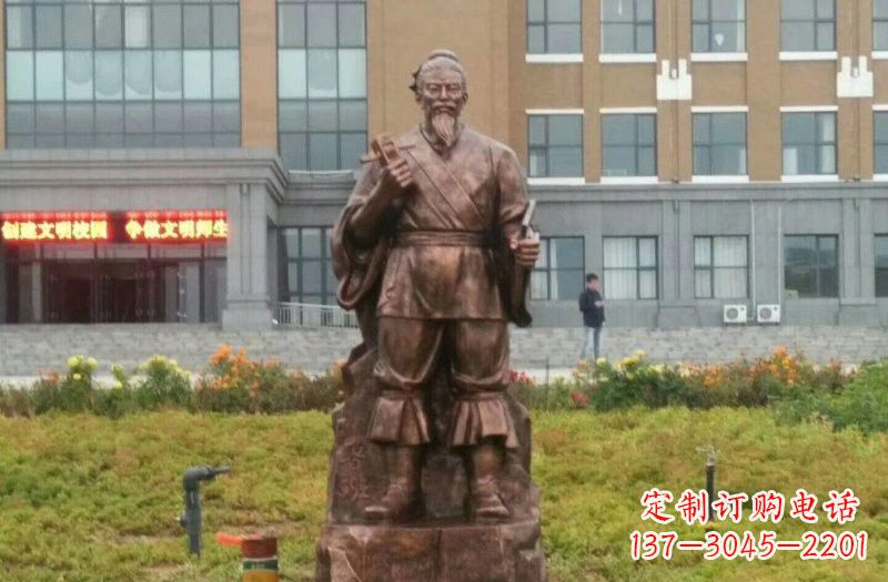 南阳传承古代名人铜雕——鲁班雕像