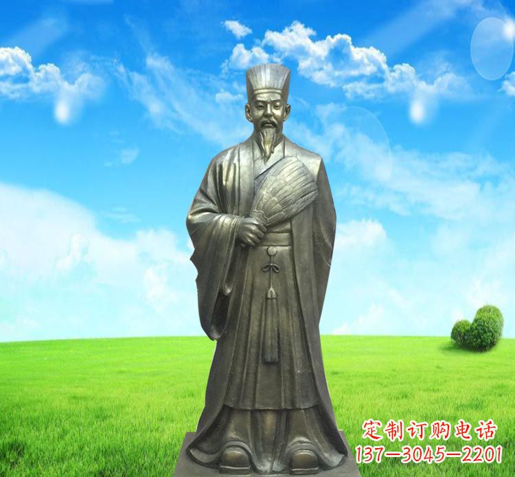 南阳精致经典,让您体验古代名人诸葛亮的魅力——诸葛亮铜雕