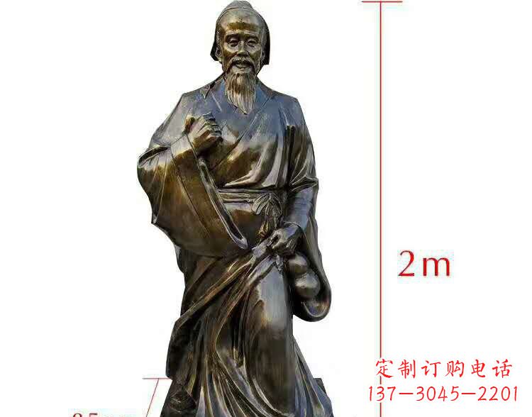 南阳以华佗荣耀传承,新世代领雕塑华佗铜雕