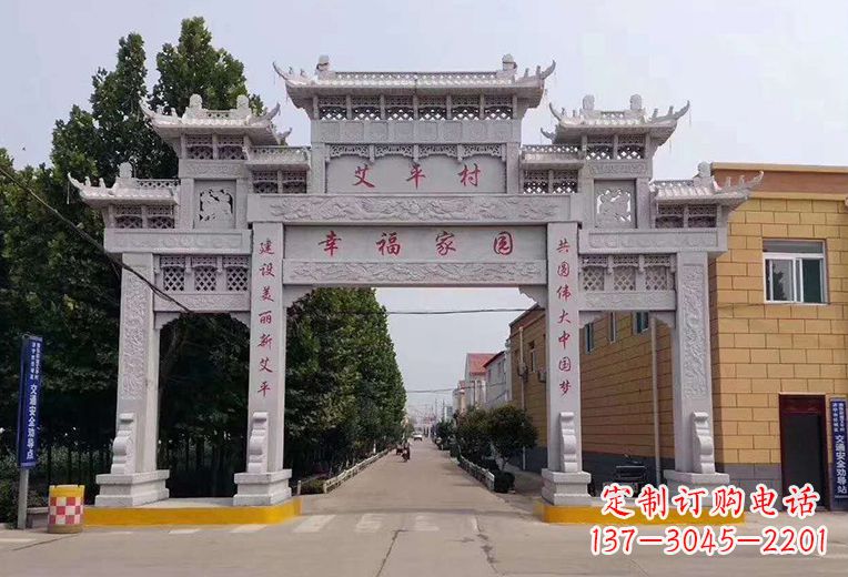 南阳精美古代牌坊雕塑,尽显贵族品质