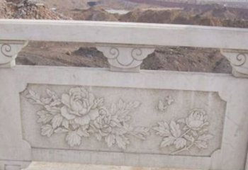南阳牡丹花浮雕石栏板景观雕塑