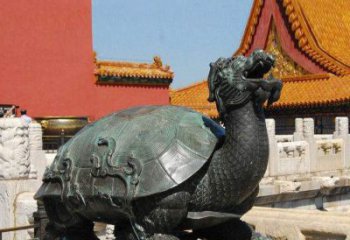 南阳精美铜雕龙龟，给你公园独特色彩