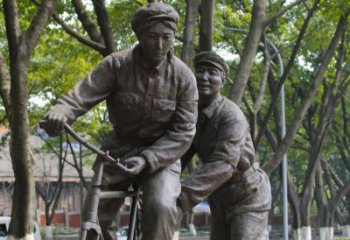 南阳装饰你家园的自行车雕塑