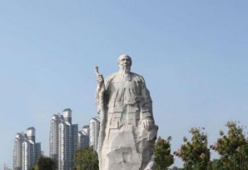 南阳具有历史意义的画家齐白石汉白玉雕像